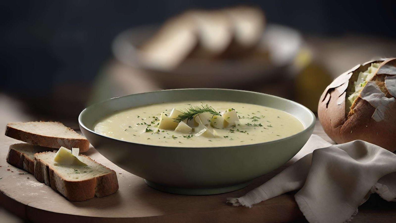 Leek and potato sop